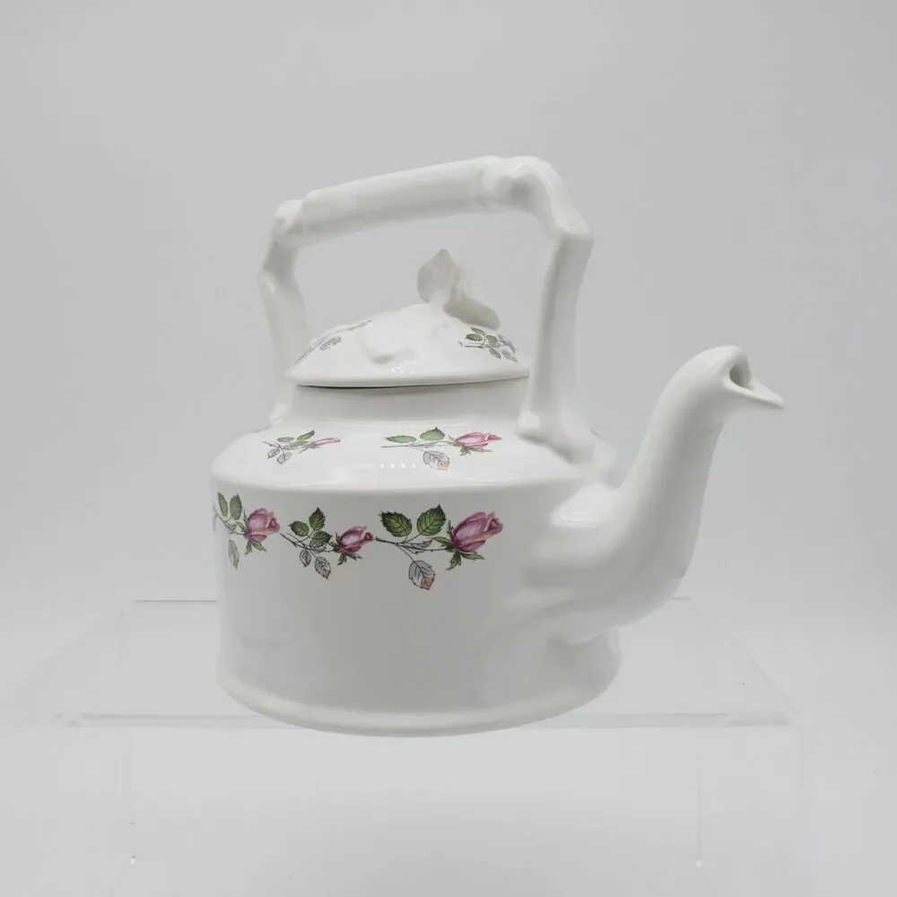 Vintage Arthur Wood England #6345 Floral Teapot by Ornamental Lid Tall Handle